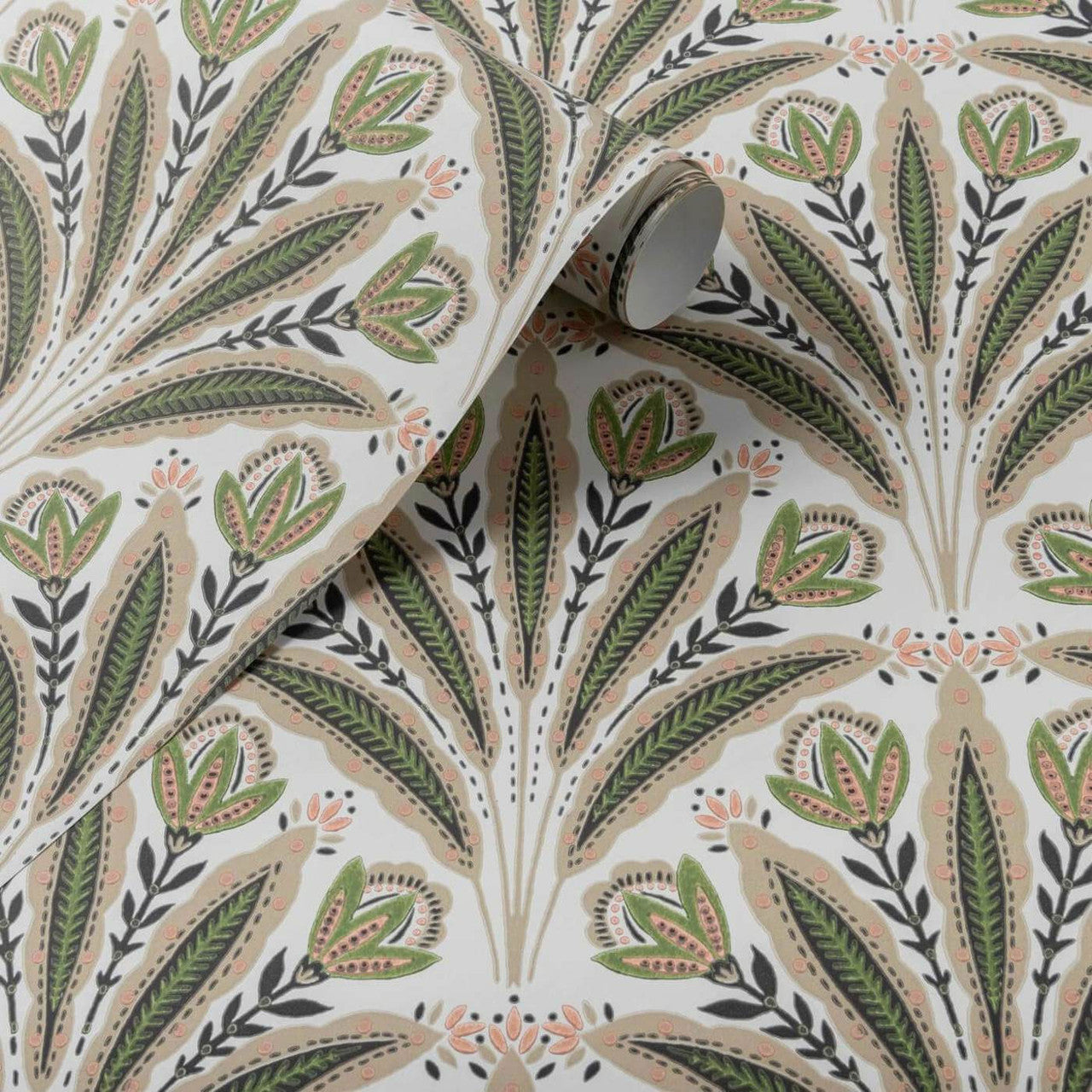 W0193/04 Attingham Secret Garden Sage/Blush Wallpaper by Clarke & Clarke