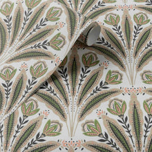 W0193/04 Attingham Secret Garden Sage/Blush Wallpaper by Clarke & Clarke