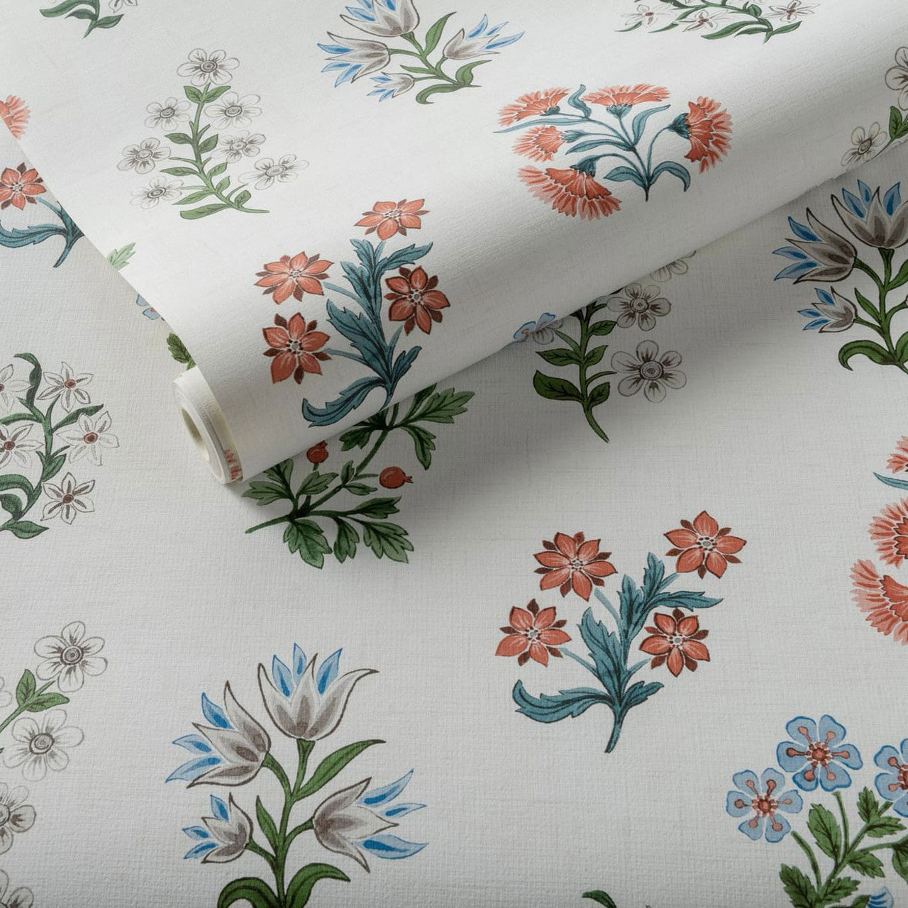 W0194/02 Leiden Secret Garden Coral Wallpaper by Clarke & Clarke