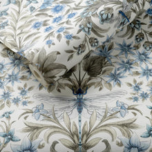 W0196/01 Mirabell Secret Garden Denim Wallpaper by Clarke & Clarke