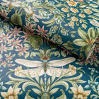 W0196/04 Mirabell Secret Garden Teal Wallpaper by Clarke & Clarke