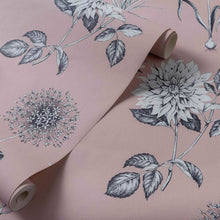 W0197/01 Roseraie Secret Garden Blush Wallpaper by Clarke & Clarke