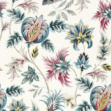 W0198/04 Sizergh Secret Garden Teal/Berry Wallpaper by Clarke & Clarke