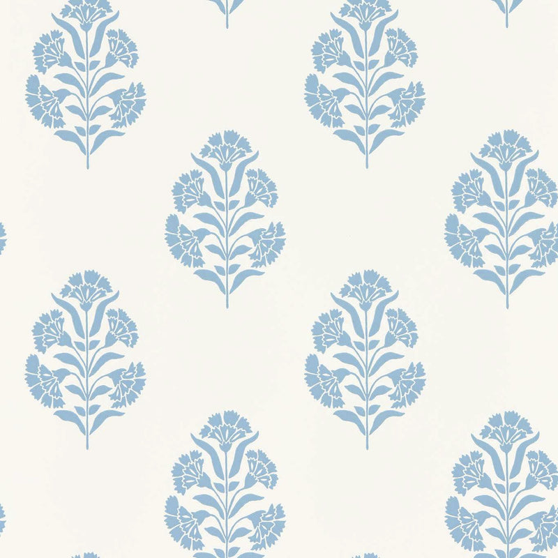W0199/02 Standen Secret Garden Denim Wallpaper by Clarke & Clarke