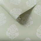 W0199/06 Standen Secret Garden Sage Wallpaper by Clarke & Clarke