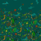 W0200/02 Cloud Forest Mythica by Emma J Shipley Teal Wallpaper by Clarke & Clarke
