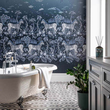 W0201/01 Lost Adventure Mythica by Emma J Shipley Midnight Wallpaper by Clarke & Clarke