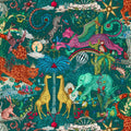 Paradise Lost Mythica by Emma J Shipley Teal Wallpaper by Clarke & Clarke