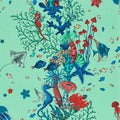 Seaforest Mythica by Emma J Shipley Aqua Wallpaper by Clarke & Clarke