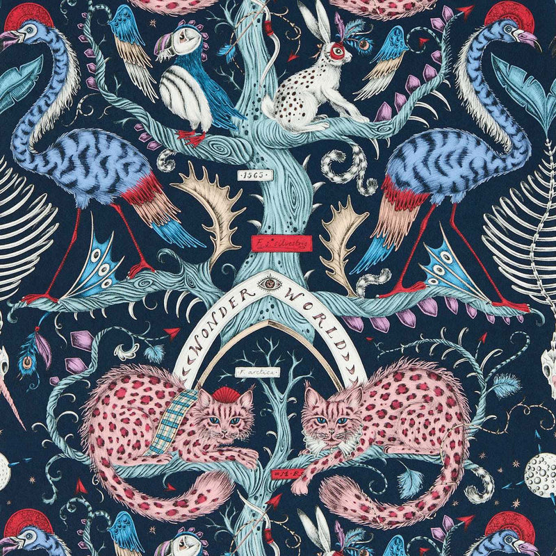 W0219/01 Wonder World Mythica by Emma J Shipley Berry Wallpaper by Clarke & Clarke