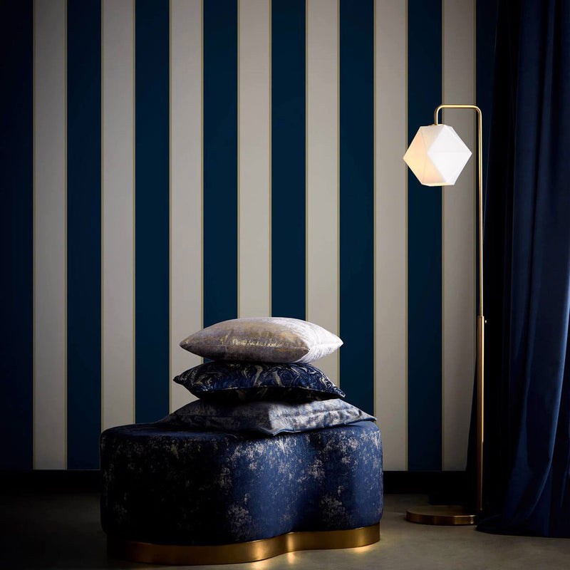 W0221/01 Cosmopolis Metropolitan Ink Wallpaper by Clarke & Clarke