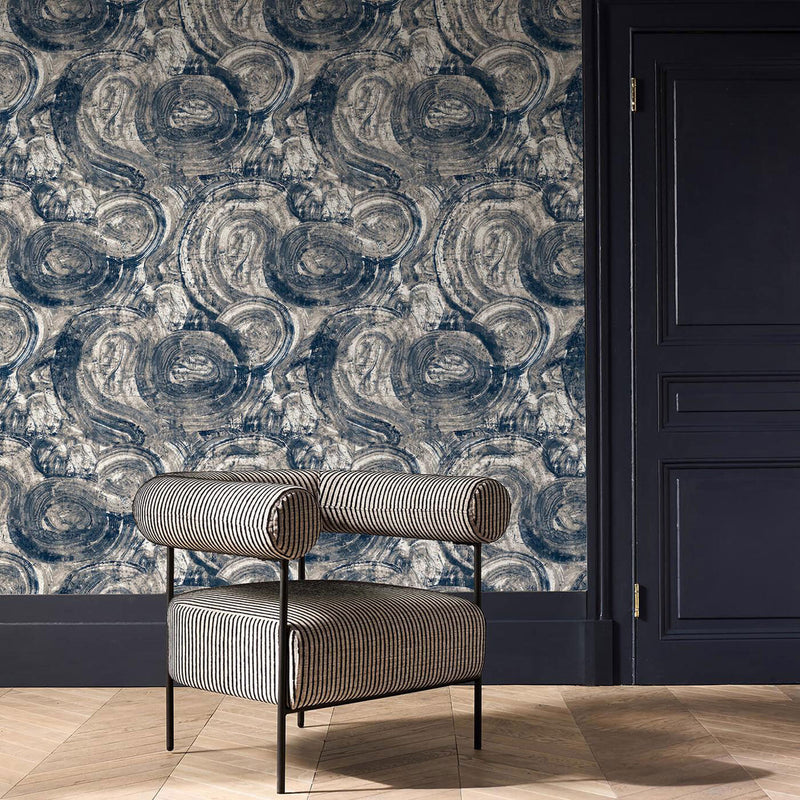 W0222/01 Hatoum Metropolitan Ink Wallpaper by Clarke & Clarke