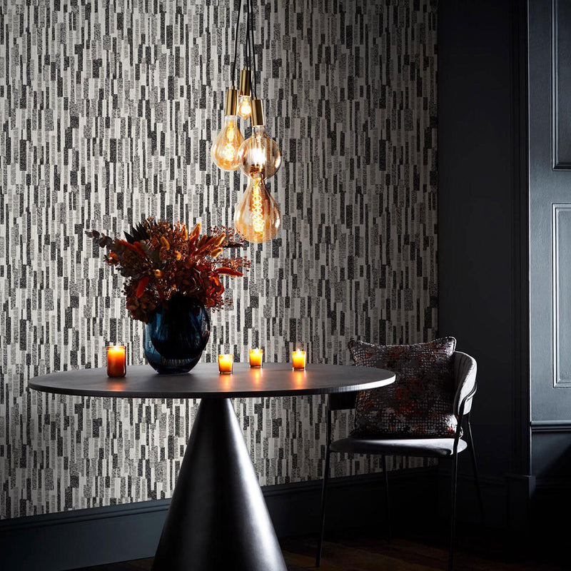 W0224/03 Juno Metropolitan Noir Wallpaper by Clarke & Clarke
