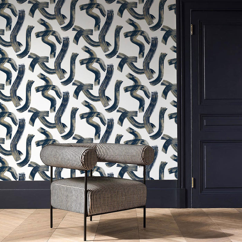 W0227/02 Malevich Metropolitan Ink Wallpaper by Clarke & Clarke