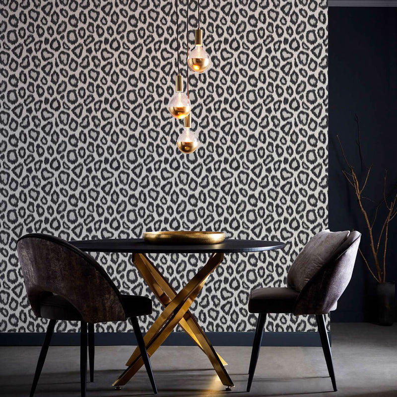 W0229/03 Ortega Metropolitan Noir Wallpaper by Clarke & Clarke