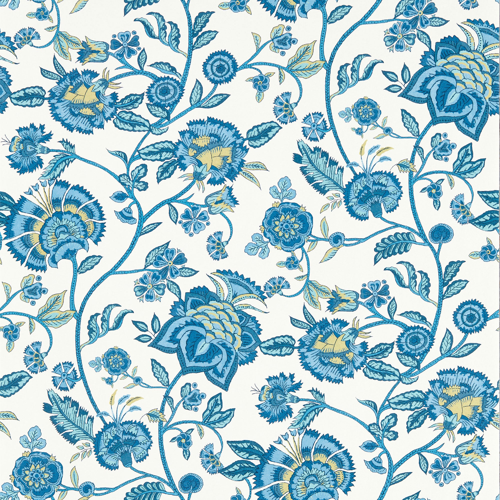 W0232/01 Barmeri Indira Cobalt Wallpaper by Clarke & Clarke