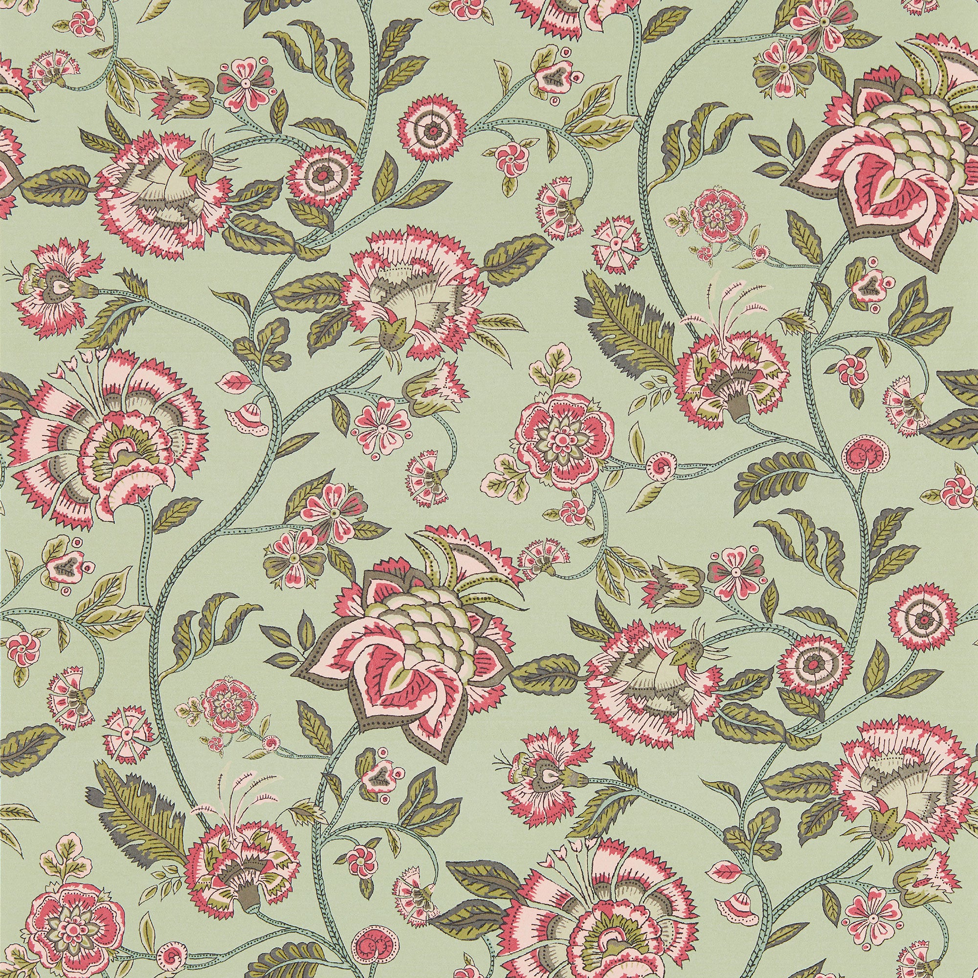 W0232/03 Barmeri Indira Sage Blush Wallpaper by Clarke & Clarke