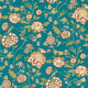 Barmeri Indira Spice Teal Wallpaper by Clarke & Clarke