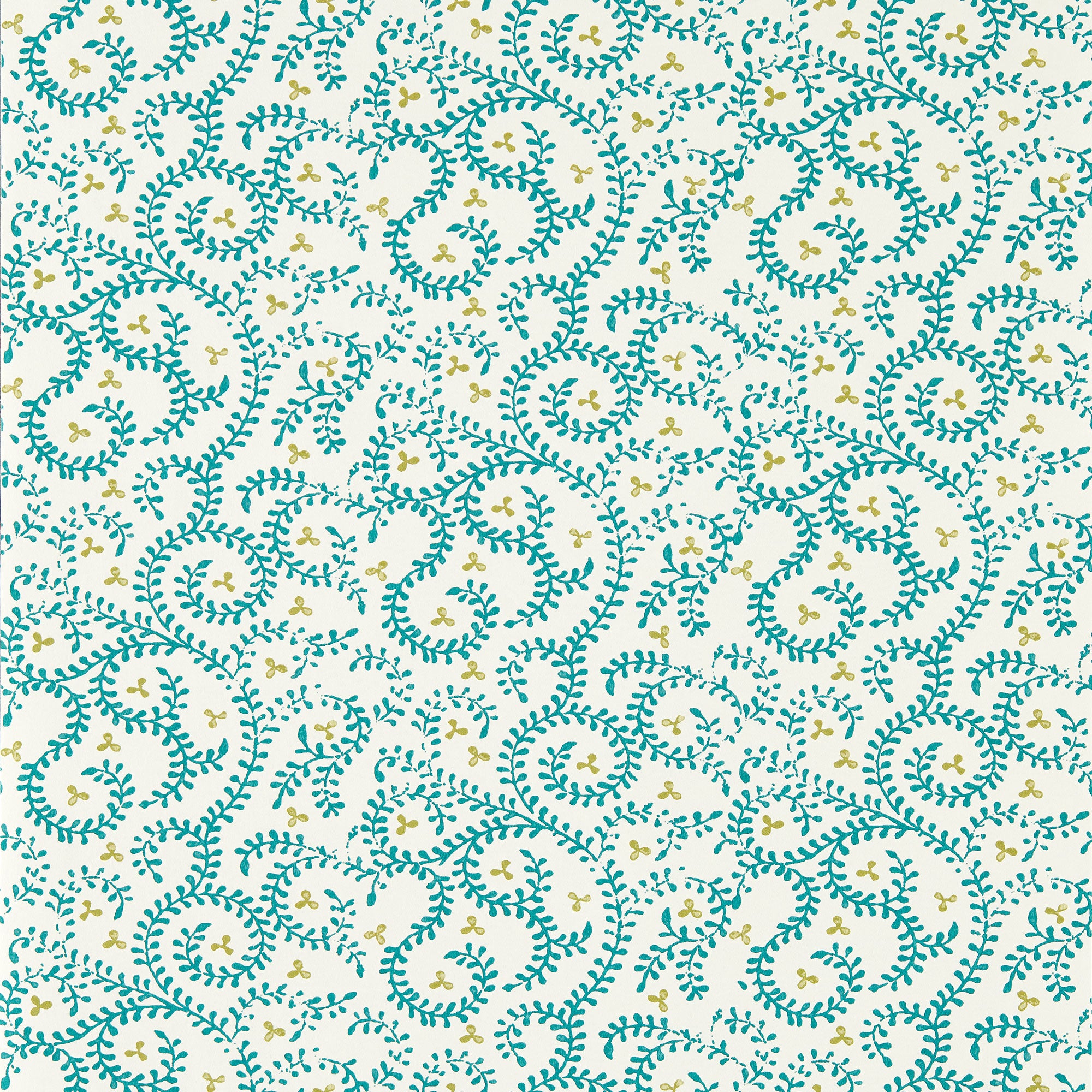 W0233/06 Buta Indira Teal Wallpaper by Clarke & Clarke