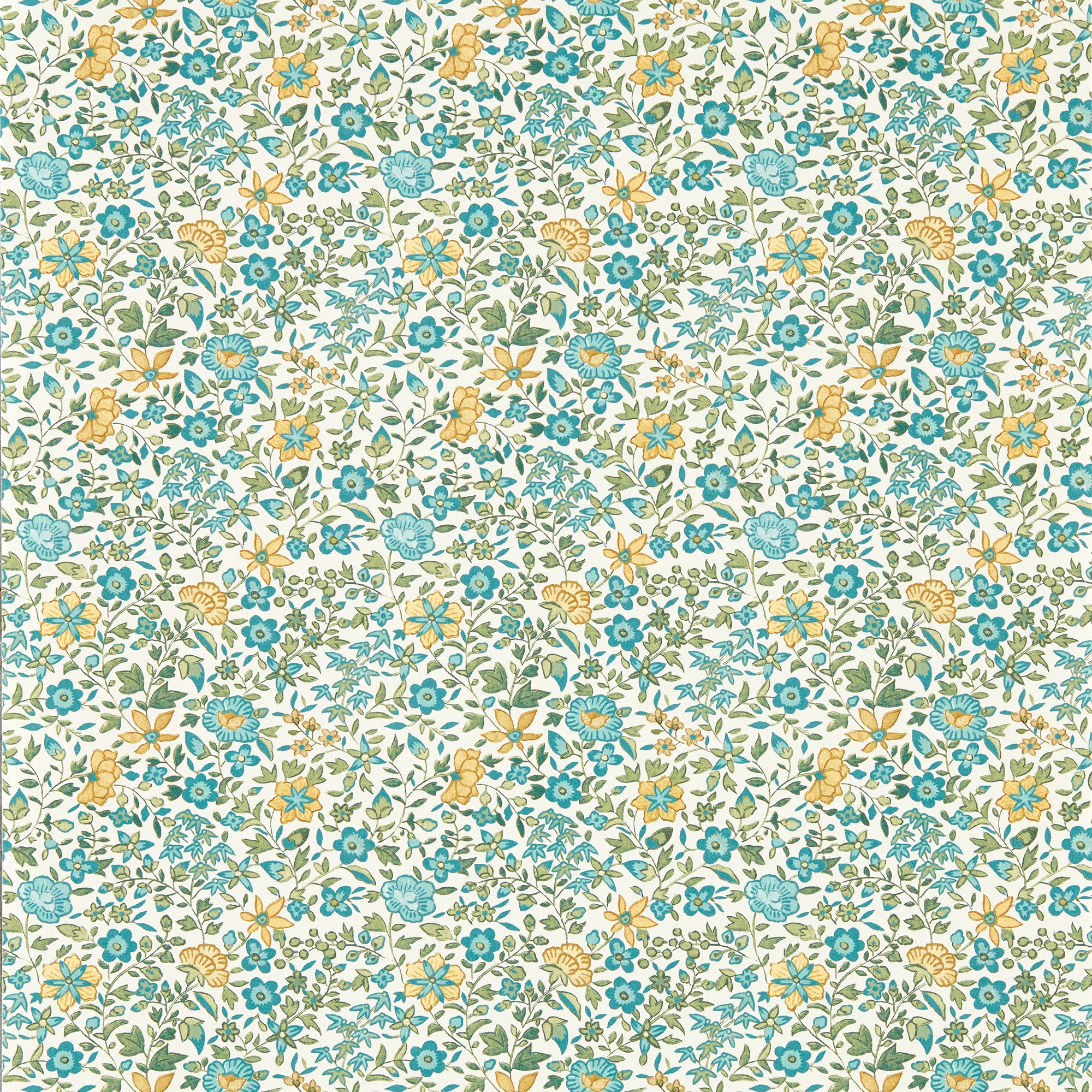 W0235/04 Gamthi Indira Teal Wallpaper by Clarke & Clarke