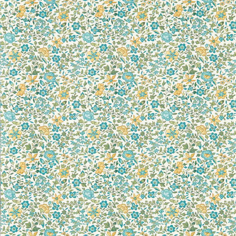 W0235/04 Gamthi Indira Teal Wallpaper by Clarke & Clarke