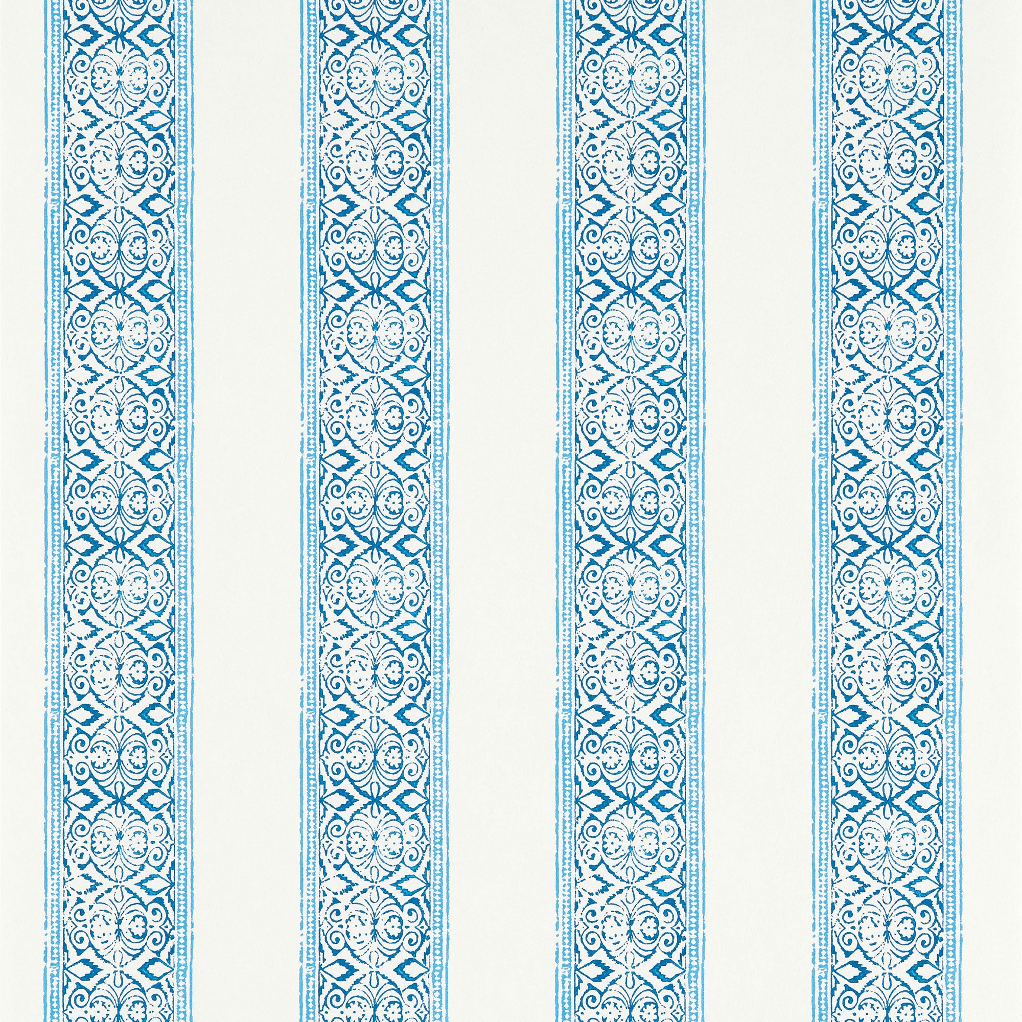 W0237/02 Kalamkari Indira Cobalt Wallpaper by Clarke & Clarke