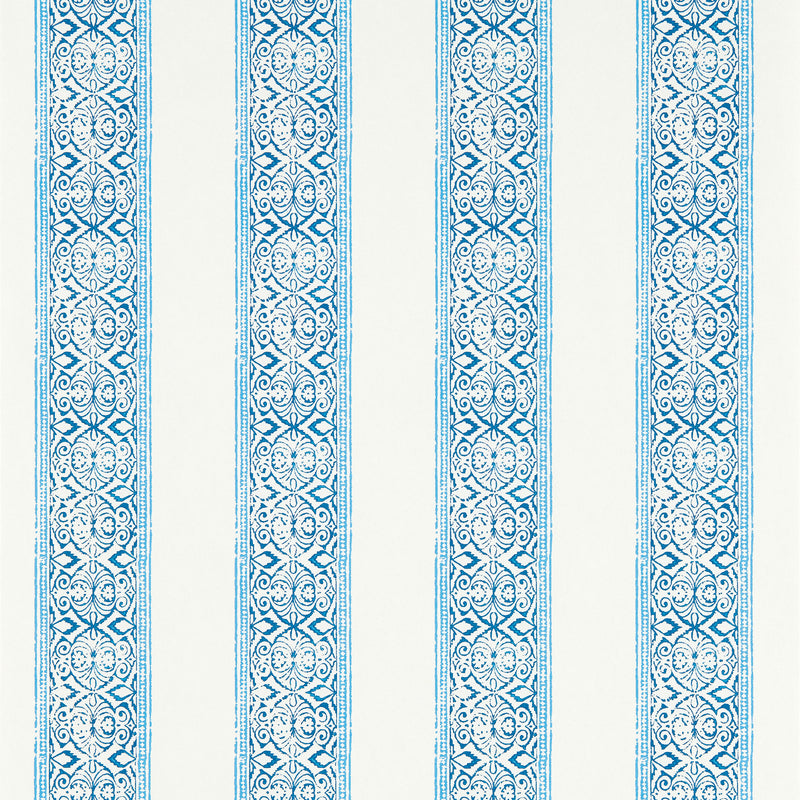 W0237/02 Kalamkari Indira Cobalt Wallpaper by Clarke & Clarke