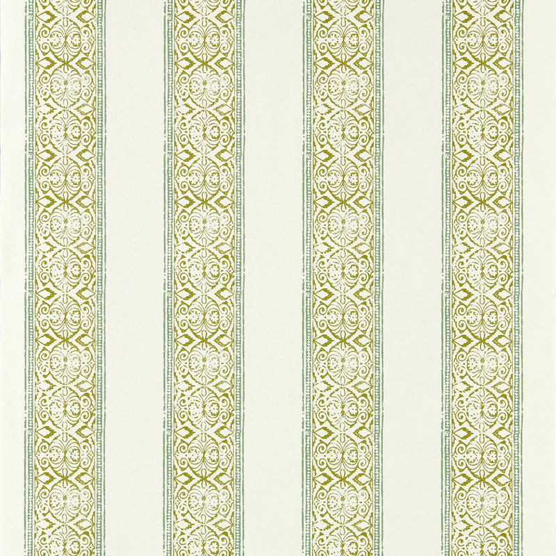 W0237/03 Kalamkari Indira Sage Wallpaper by Clarke & Clarke