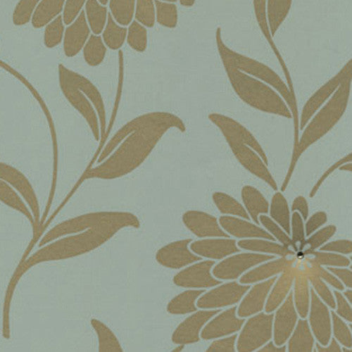 Kandola First Love Kew Gardens Crystalised, Aqua Blue and Gilver - W1432/04/246 Pattern