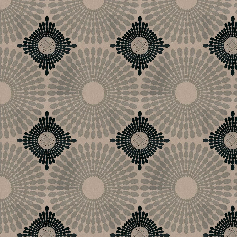 W1485/01/CRY Starburst Flocked Crystalised Wallpaper by Kandola