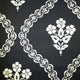 Kandola Jewel Garnet Crystalised wallpaper, Black and Gilver - W1506/01/215 Pattern
