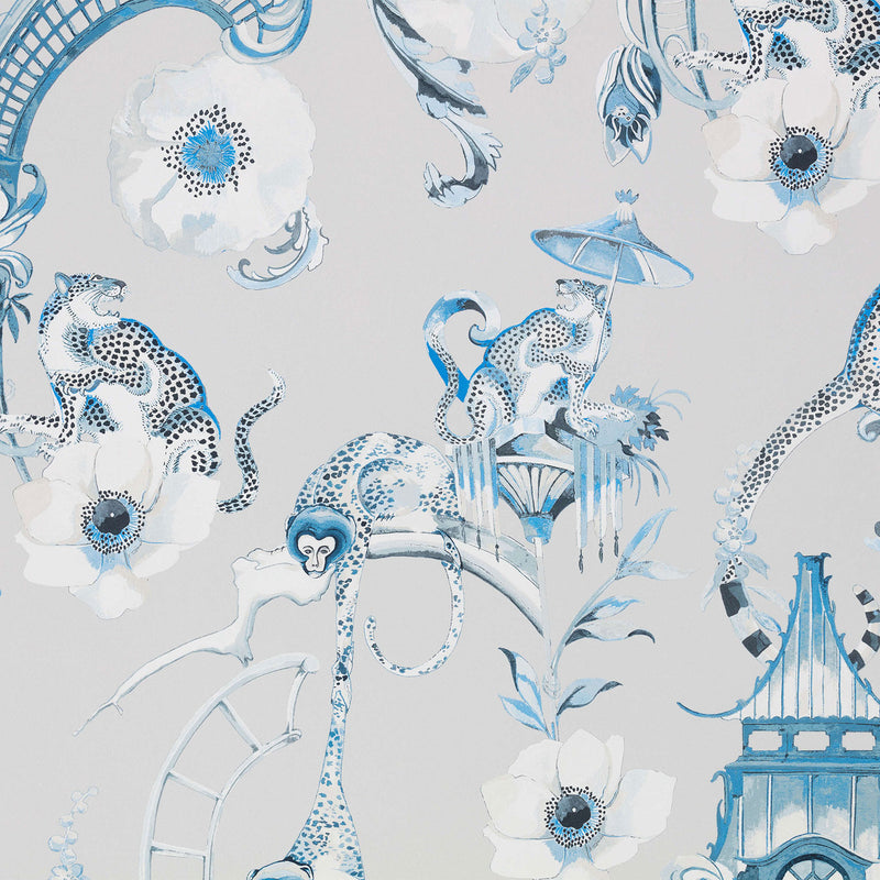 W448/05 Euphoria Temperley London China Blue Wallpaper By Romo