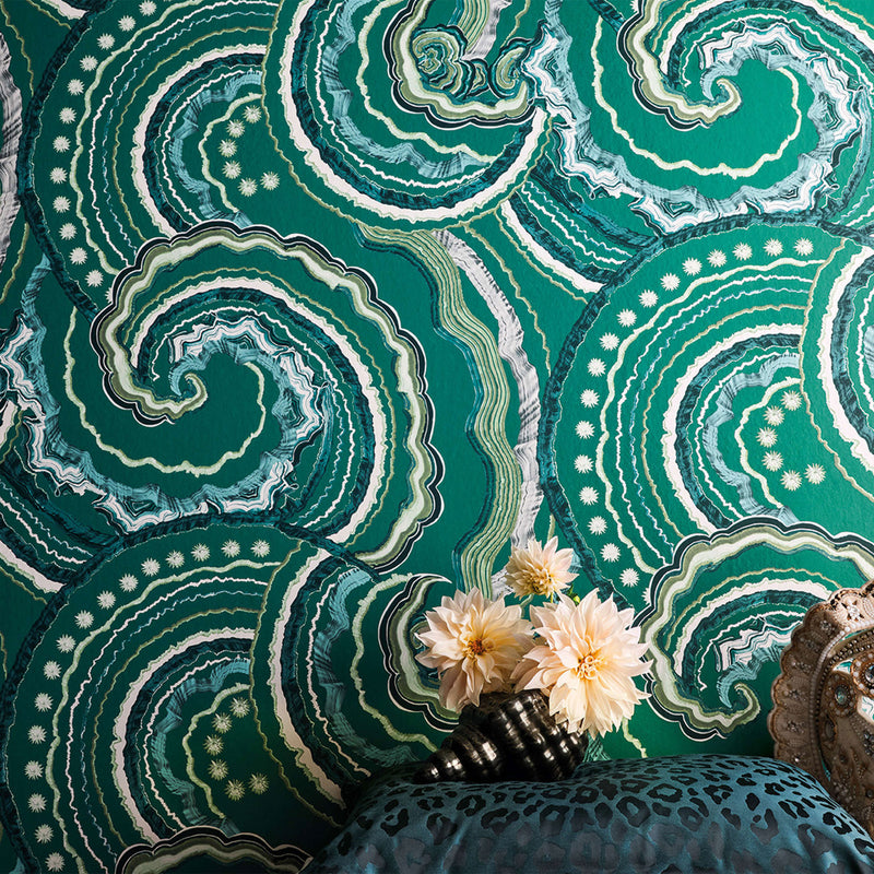W449/05 Fantasia Temperley London Malachite Wallpaper By Romo