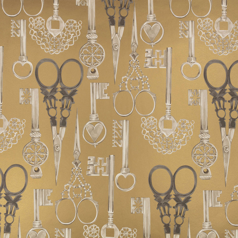 W451/04 Roxanne Temperley London Vintage Gold Wallpaper By Romo