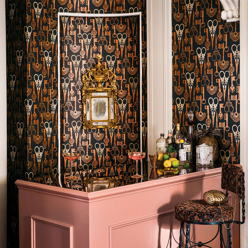 W451/07 Roxanne Temperley London Kohl Wallpaper By Romo