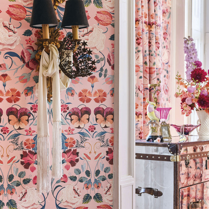 W456/01 Bonita Matte Temperley London Chateau Rose Wallpaper By Romo