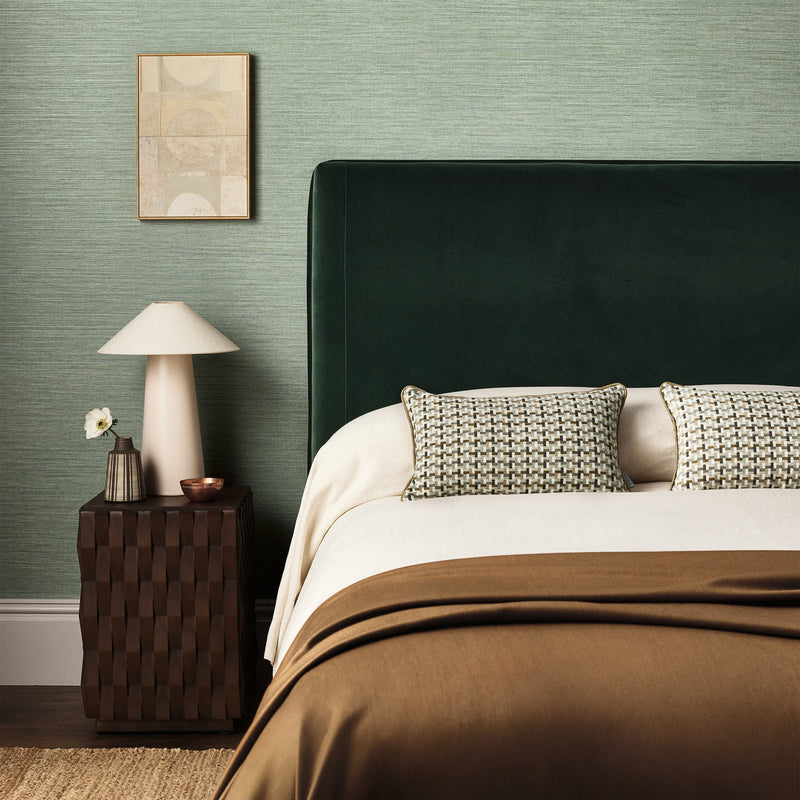 W462/11 Ciro Abaca Embossed Verdigris Wallpaper By Romo
