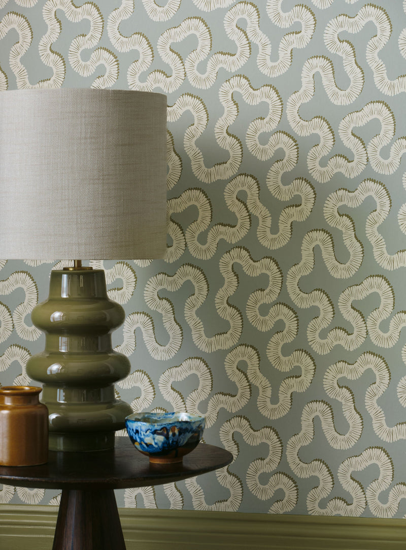 W478/02 Kezia Wallcovering Eau de Nil Aubin Wallcoverings Wallpaper by Romo