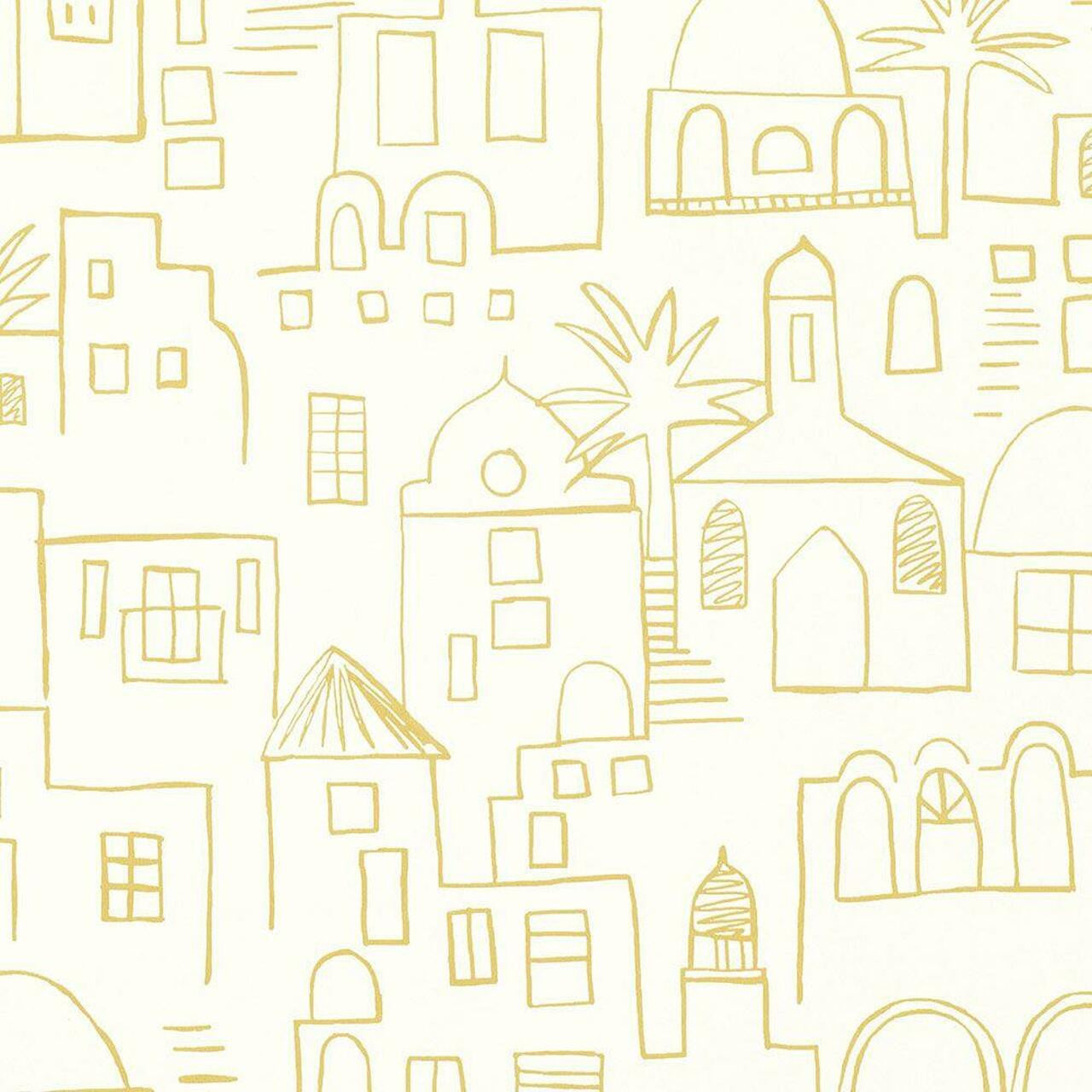 W569/02 Teeny Santorini Christopher Corr Picturebook Wallpaper By Villa Nova