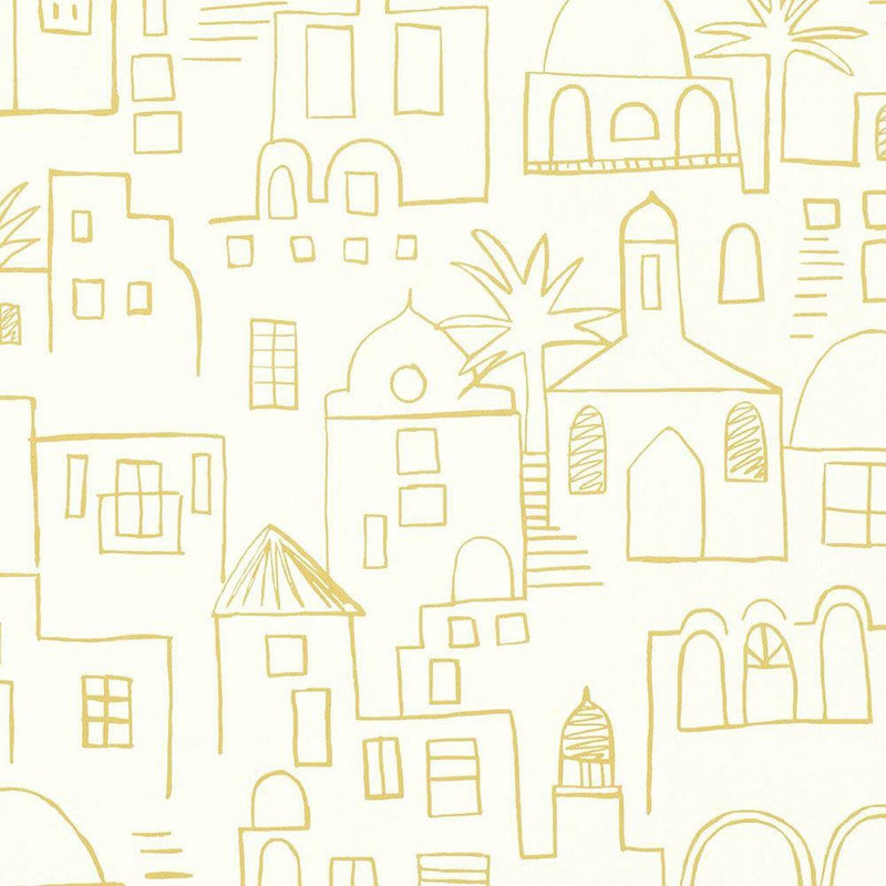 W569/02 Teeny Santorini Christopher Corr Picturebook Wallpaper By Villa Nova