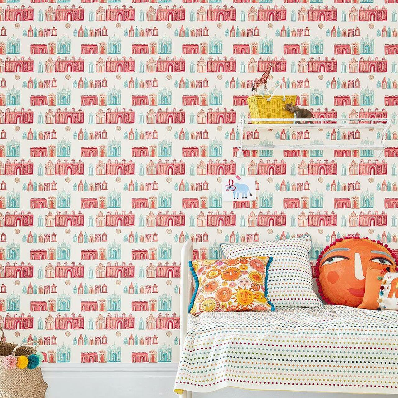 W570/01 Pink City Christopher Corr Picturebook Wallpaper By Villa Nova