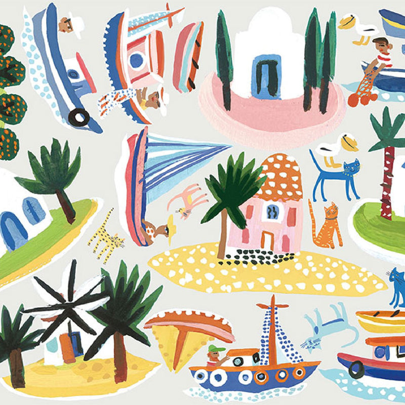 W592/01 Island Hopping Christopher Corr Picturebook Wall Stickers By Villa Nova