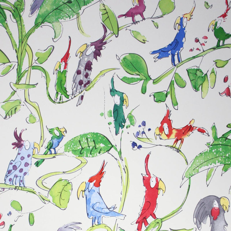 Zagazoo Cockatoos Green - W6060/01 Wallpaper