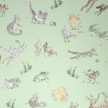 Zagazoo Quentin's Menagerie Fresh Lime Green - W6063/01 Wallpaper