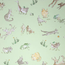 Zagazoo Quentin's Menagerie Fresh Lime Green - W6063/01 Wallpaper