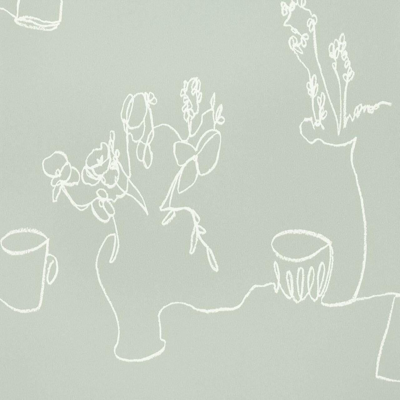 W616/06 Tabletop Still Life Wallpaper by Villa Nova