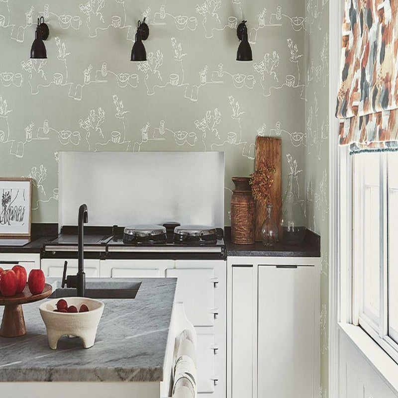 W616/07 Tabletop Still Life Wallpaper by Villa Nova