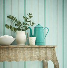 Osborne & Little Strand Bloomsbury Stripe Duck Egg - W6290-01 Wallpaper