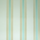 Osborne & Little Strand Grosvenor Stripe Pale Duck Egg and Gilver - W6291-04 Wallpaper