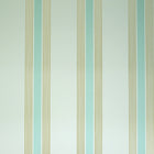 Osborne & Little Strand Grosvenor Stripe Pale Duck Egg and Gilver - W6291-04 Wallpaper